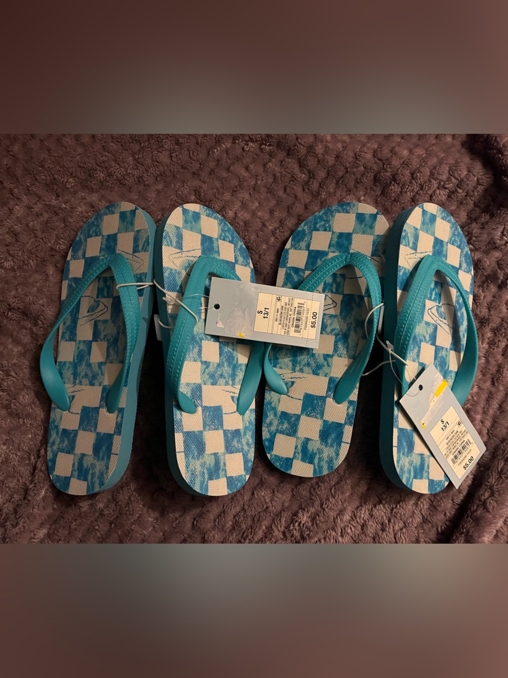 Boys size 13/1  Shark flip flops.  NWT Take both pair.